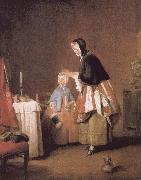 Jean Baptiste Simeon Chardin Dressed in the morning oil painting